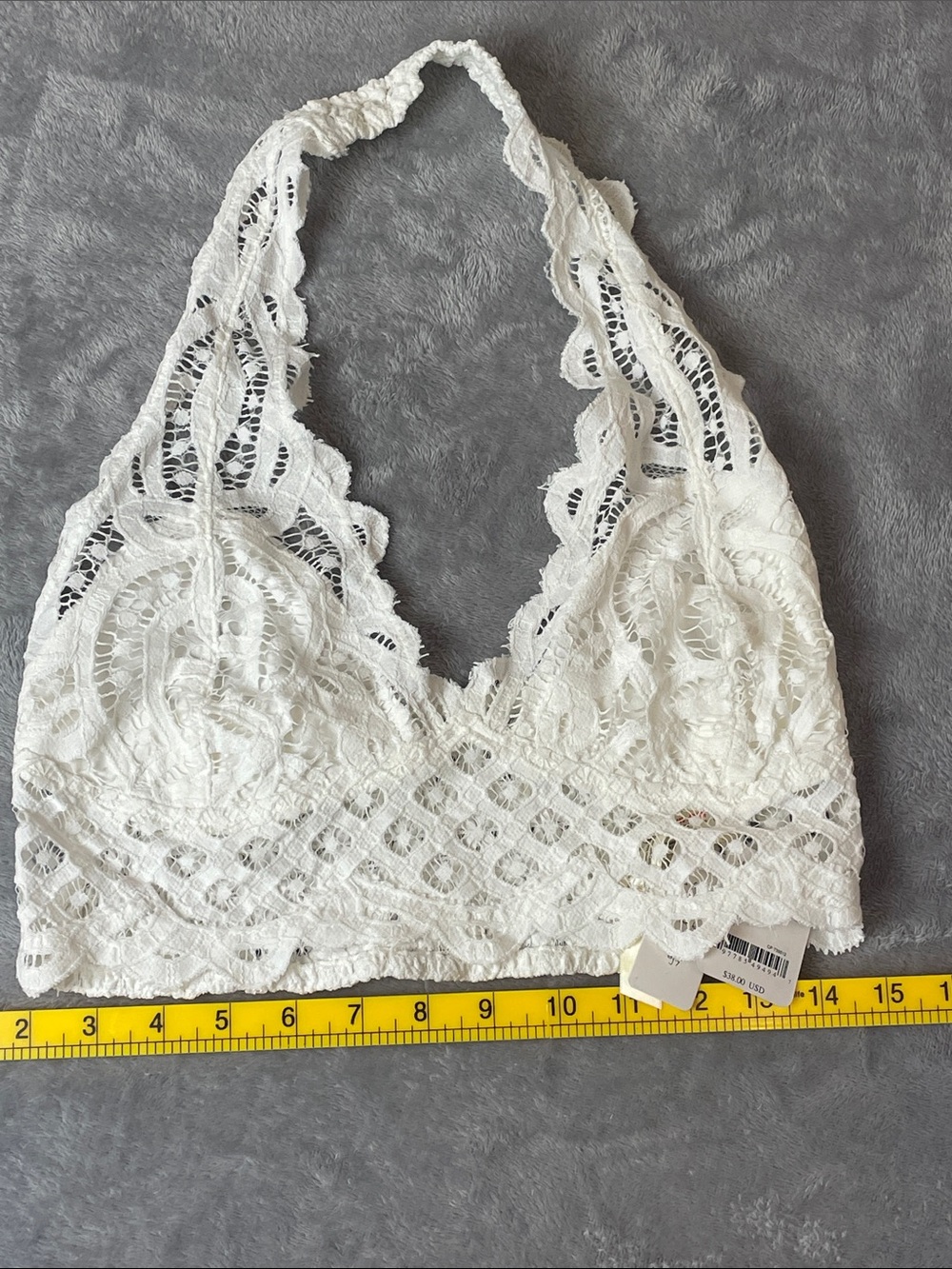 NWT Free People white lace bandeau size XL